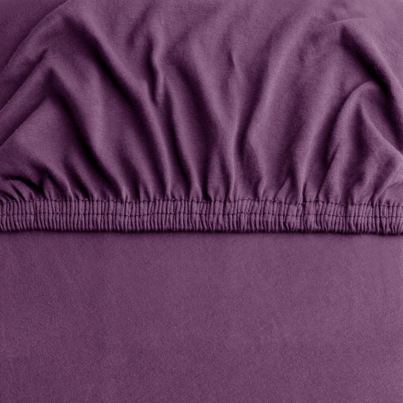 DecoKing Fitted Sheet Double Cotton Jersey Boxspring, Amber Collection, 120x200-140x200