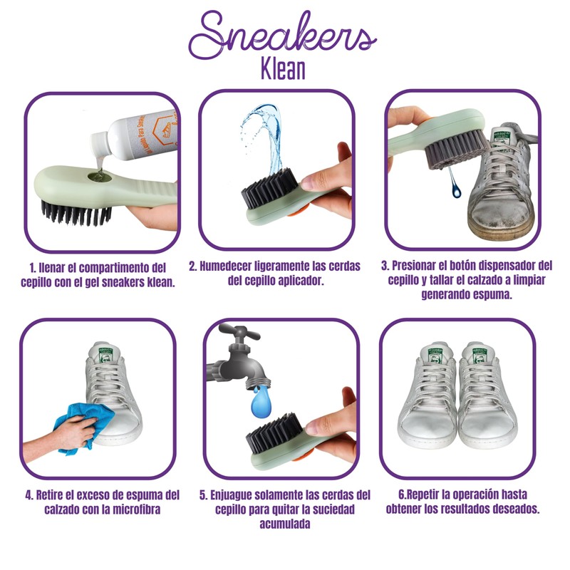 SNEAKERS KLEAN | Cepillo con dispensador de jabón líquido para