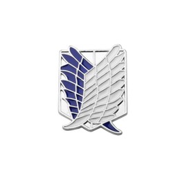PLITI Anime Inspired Gift Survey Corp Gift Japan Anime Lover Gifts Wings Of Freedom Brooch Pin For Fans (blue white feather pin)
