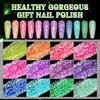 MTSSII Neon Reflective Gel Nail Polish, 12PCS Glitter Gel Nail