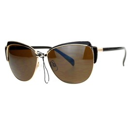 Cateye Butterfly Sunglasses Womens Designer Fashion Eyewear UV 400 Brown