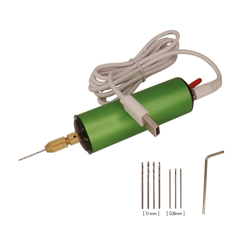 Electric Hand Drill Pin Vise Drill with 8 Drill Bits,