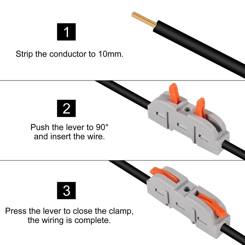 30Pcs Quick Connect Electrical Splicing Wire Connectors Kit Lever Wire