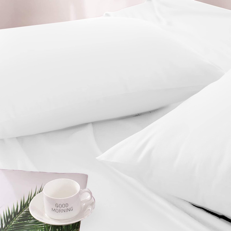 Moonlight Bedding Pillow Cases 2 Pack – White Pillowcases Envelope