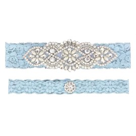 Sexy Bridal Garter for Wedding Leg Garter Set Lace Blue Garters for Bride 2019