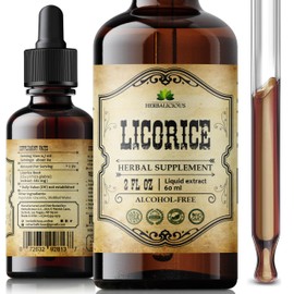 HERBALICIOUS Licorice Root Extract (Glycyrrhiza glabra) – Organic Liquid Herbal Extract, 2 fl oz – Vegan, Non-GMO, Gluten-Free