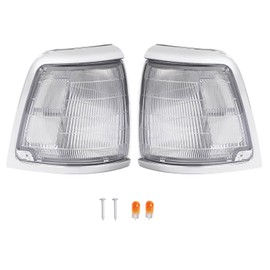 HECASA Pair Corner Lights Compatible with 1992-1995 Toyota Pick-Up Truck Replacement for 8161035090 8162035100 Corner Lamps Assembly Clear Lens Drive & Passenger Side