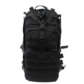 Tactical Assault Rush Backpack - Waterproof Nylon 1000D, MOLLE System, 37L Capacity - Colour: Black