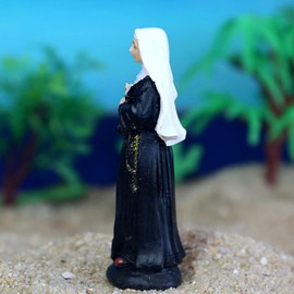 Ipetboom 2pcs Nun Virgin Statue Resin Holy Virgin Catholic Figures Catholic Sculpture Tabletop Holy Virgin Ornament Desltop Sculpture Home Accessories Display Mother Jesus