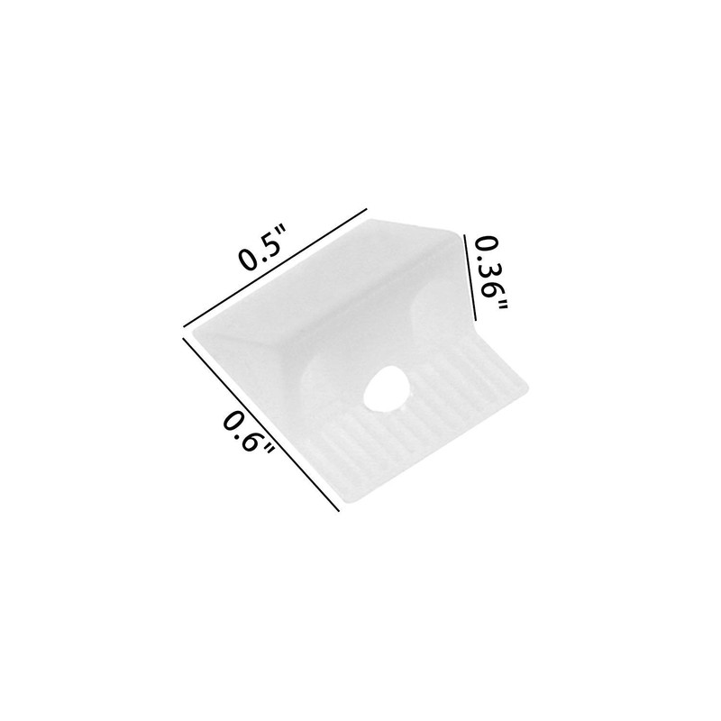 50pcs White Color Plastic Furniture Chest Drawer Bottom Repair Fixing