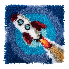 Trimits Latch Hook Kit, Rocket, 30 x 30cm