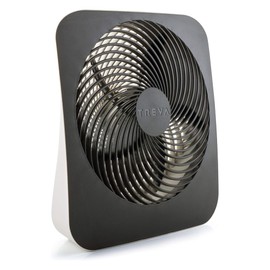 Treva 10-Inch Portable Fan, Powered by Battery and/or AC Adapter - Desk Fan Air Circulating with 2 Cooling Speeds for Personal and Travel Use (Black) (OOS)