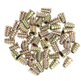 50Pcs M5*13mm Zinc Alloy Wire Nuts, Threaded Hex Drive Head Nuts, Furniture Socket Screw for Wood Insert Assortment Kit