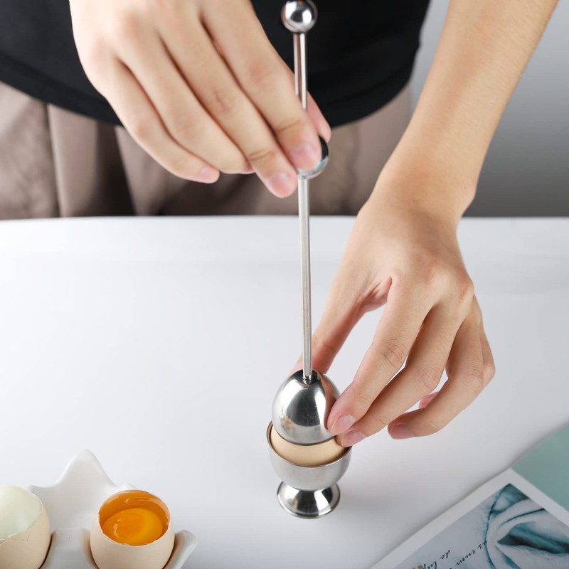 Eggshell Cracker Topper Cutter for Raw Eggs Stainless Steel Egg