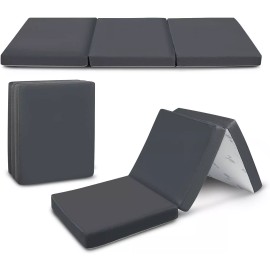 Cozzzi Folding Mattress Twin Size Trifold Foam Topper Portable Sleeping Mat - 31"