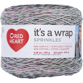 RED HEART E886.9297 It's A Wrap Sprinkles yarn Red Velvet