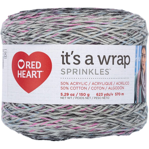 RED HEART E886.9297 It's A Wrap Sprinkles yarn Red Velvet