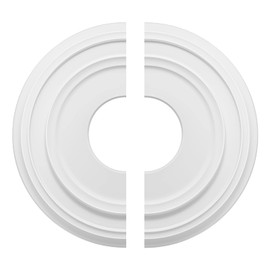 Canomo Split Ceiling Medallion Ceiling Light Medallion for Light Fixtures and Ceiling Fans, 12 3/8"OD x 3 7/8" ID, Matte White