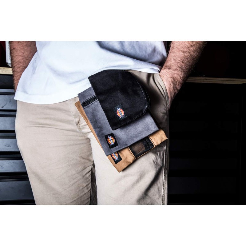 Dickies Set of 3 Small Canvas Utility Pouches, Zippered, for