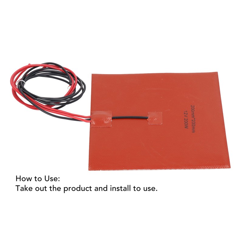 Silicone Heater Pad Heating Mat 180℃ 200x200mm 200W Accessory for