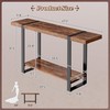 Huuger 47.2 Inch Entryway Table, 2-Tier Industrial Console Sofa Table,