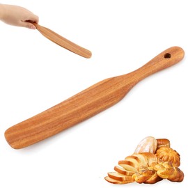 Spurtle for Sourdough Starter, Mixing, Spreading, Reaching Bottom of Jar, Dough Whisk Sourdough Spatula Kitchen Tools Wooden Kitchen Utensils for Nonstick Cookware(25.5x3.8cm)