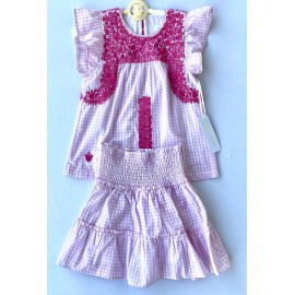 J Marie embroidered Dorothy Set 2T Retail $136 Price $49 Blouse Skort