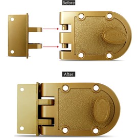 NU-SET Lock | Jimmy Proof Style Deadbolt Lock | Inter Locking Double Cylinder Deadbolt Lock | Home Improvement & Door Hardware, Set of 2 (Bronze) (2125-2)
