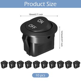 12v Switch, Rocker Switch,Rockers Switch 12v, Round Rocker Switchs, On/Off Mini Round Toggle Switch Ac 6a/250v 10a/125v Spst 2 Pin Car Switches for Car, Boat, Home hold Application