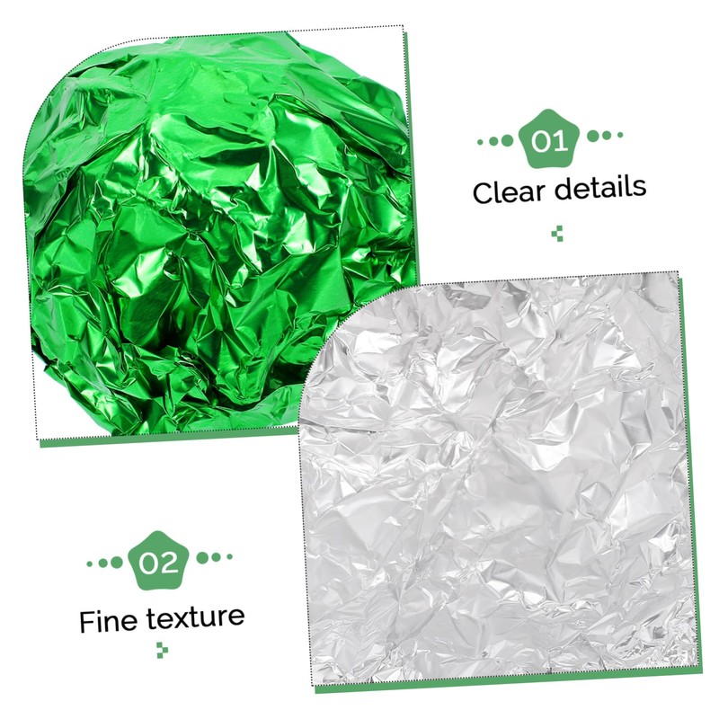 FUNOMOCYA 100pcs Aluminum Foil Wrapping 20x20cm Candy Wrapper Tin Foil
