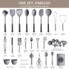 Kikcoin 43Pcs Large Kitchen Utensils Set - Silicone Cooking Utensils