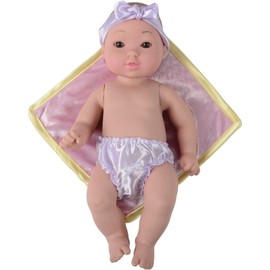 Constructive Playthings 12" Baby Tender Touch Doll- Asian with a Blankie, Model:UNI-204