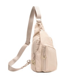 I IHAYNER Small Sling Bag for Women Crossbody Bags Fanny Pack Chest Bag for Travel Lightweight Casual Backpack for Hiking Beige