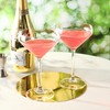 YARYOUNG 12Oz Martini Glasses Set of 6 Dishwasher Safe Long