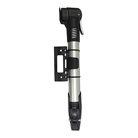 Streetwize - Dual Headed With Lock, Mini Bicycle Pump | Presta Valve | Schrader Valve Pump | With Mounting Bracket | 70psi | Non Slip Grip Handle (SWCA12)