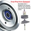 BIGBearing Solid Steel Billet Idler Pulley Rebuildable for eXmark 1-633109