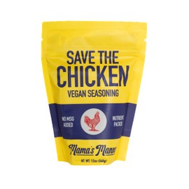 Mama's Manna Save the Chicken – Vegan/Vegetarian Chicken-Flavored Bouillon With Nutritional Yeast, MSG-Free Seasoning, Instant Ramen Noodle Soup Powder 12 oz