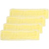 Beaface 4 PCS Microfibre Mop Pads Compatible with Karcher WV2 WV5 Window Vacuum Cleaner, Replacement Cleaner Cloth Pads (Yellow)