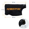 POWERTEC Miter Saw Dust Collector Bag for 7-1/4", 8-1/2", 10"