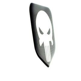 BYFLIP PUNISHER GRILLE EMBLEM fits RAM  2500-3500 (1994-2002)  Black/White