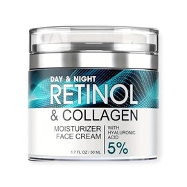 Collagen, Retinol and Hyaluronic Acid Cream - Anti-aging Retinol Cream for Face, Neck 1.7oz 50ml