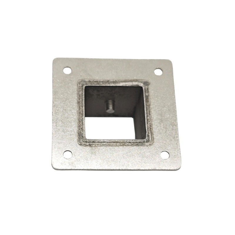 8 PCS 1.18" Square Post Flange Base, 201 Stainless Steel