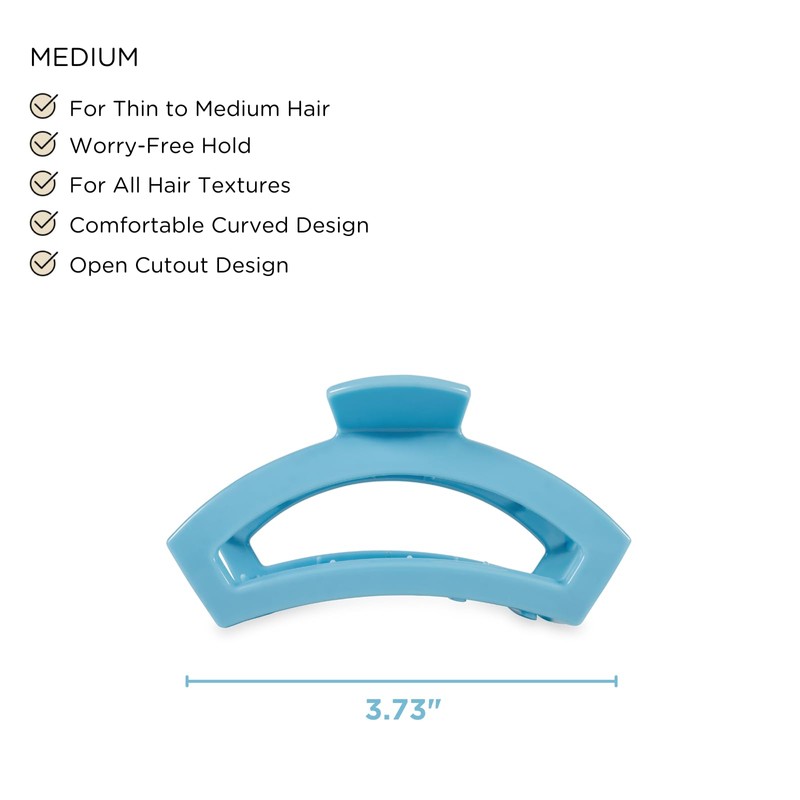 TELETIES - Open Medium Hair Clip - For Thin to