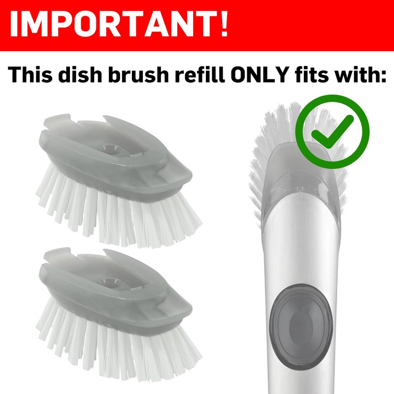 4 Pack Dish Brush Refills, Dish Brush Replacement Head for