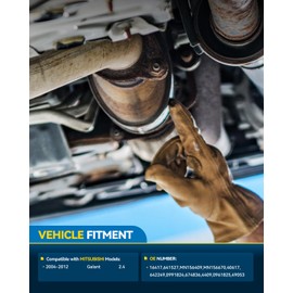 PHILTOP Front Catalytic Converter Compatible with 2004-2012 Galant 2.4L - Replace# 16417, 641527, 40617 Direct-Fit Stainless Steel (EPA Compliant)