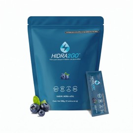 Hidra2go, Electrolitos Sin Azucar, Con Vitamina C, Complejo B, Magnesio Y Potasio, Bolsa Con 20 Sobres, Sabor Mora Azul
