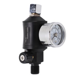Air Pressure Regulator Filter Pneumatic Adjusting Valve with Gauge for Spray Gun 1/4in NPT Inlet Outlet