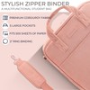 Sturdy 3-Ring Zipper Binder with Shoulder Strap for School –