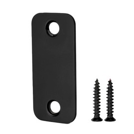 Siwil Door Edge Hole Filler Plate 1”x 2-1/4”, Black Deadbolt Cover Plate, Round Corner, Stainless Steel – 1 Pack