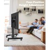 Rolling TV Stand, Portable Mobile Floor Confidence Monitor Stand on